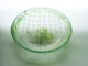 Green lattice-pattern bowl 